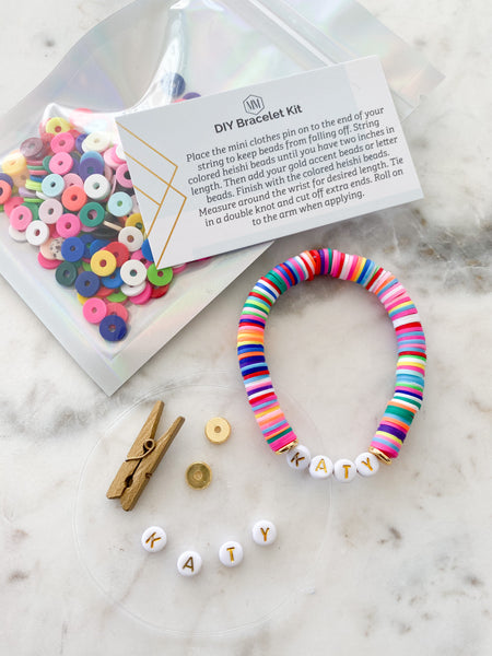 Heishi Color Pop Bracelet DIY Kit Custom Word – Mod Miss Jewelry
