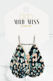 Cork+Leather Teardrop Earring "Leopard Bazaar"